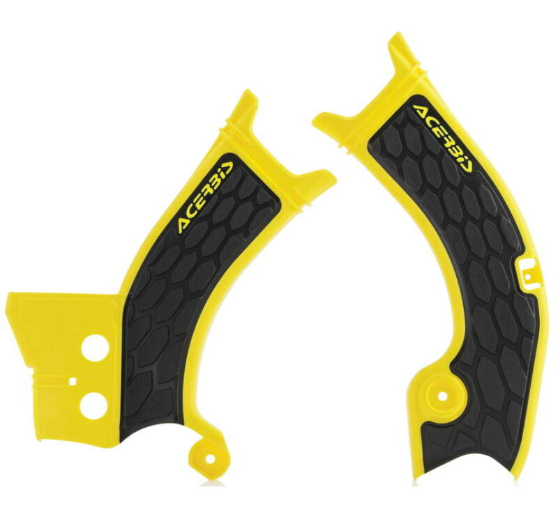 Acerbis X-Grip Frame Guards - 18-24 Suz RMZ250/RMZ450 - Yel/Blk