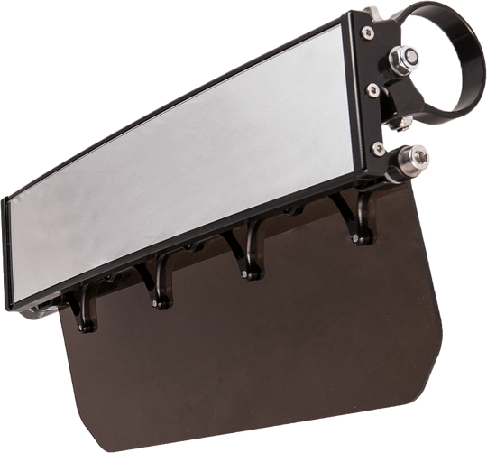Axia Alloys 12 in Wide Panoramic Rearview Mirror - Optional Tinted Sun Visor - With Tinted Sun Visor
