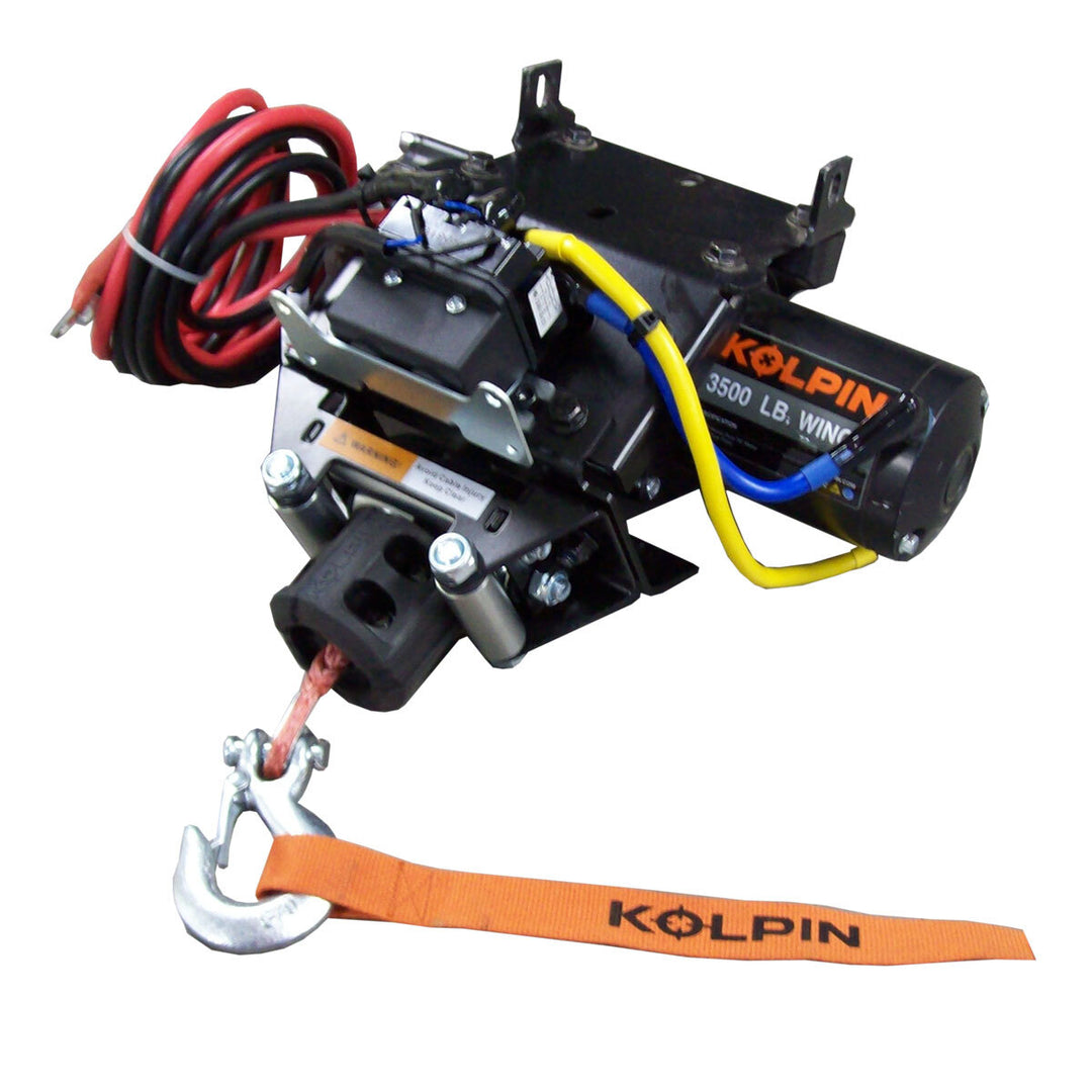 Kolpin Quick Mount Winch Kit 3500 lb Synthetic Rope - Honda Rancher / Rubicon / Foreman 2014-2025