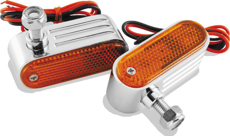 BikeMaster Marker/Side Lights 5/16in Mount Dual Bulb Amber