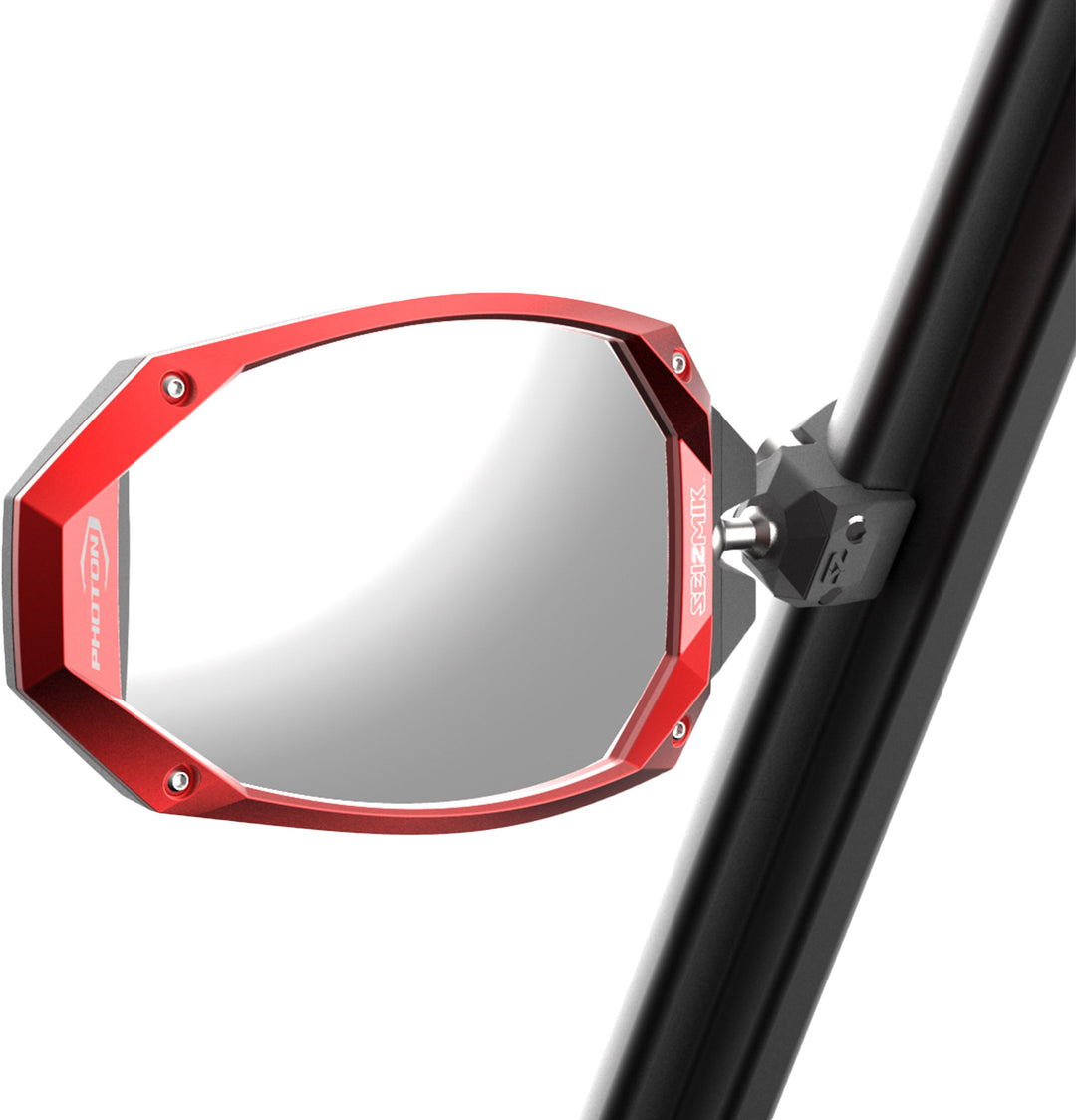 Seizmik Photon Side Mirror Color Bezel - Red