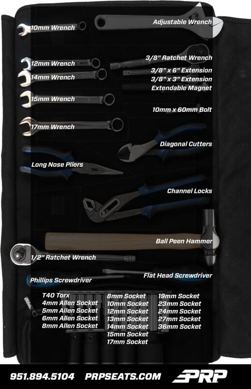 PRP Seats PRP Kawasaki KRX Roll Up Tool Bag w/35pc Tool Kit