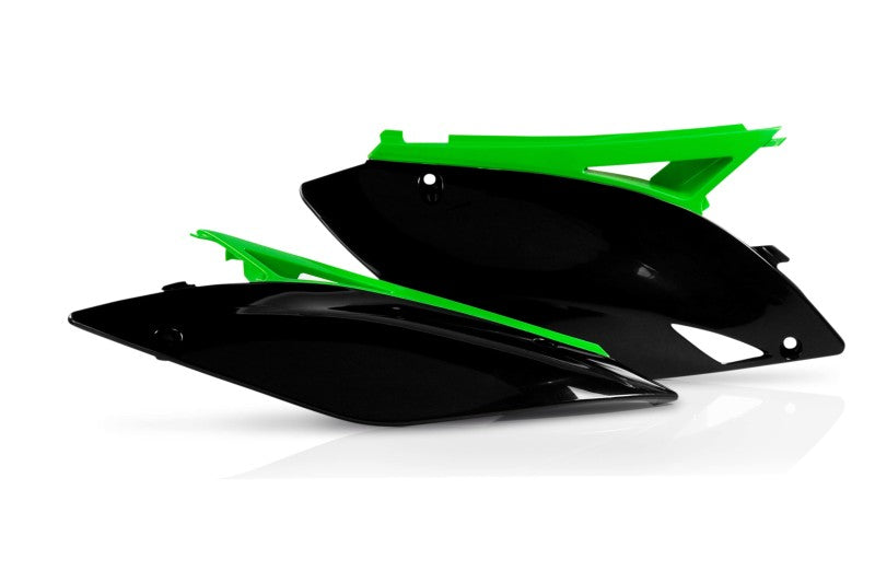 Acerbis Side Panels - 09-12 Kaw KX250F / KX450F - Black/Green