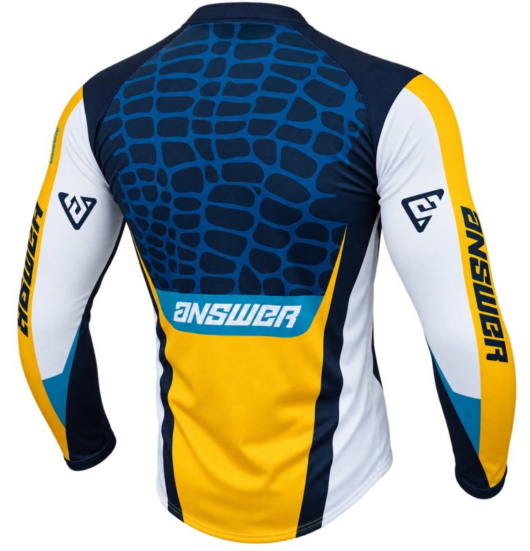 Answer Syncron Raceday Jersey Yellow/Navy/Cyan/White