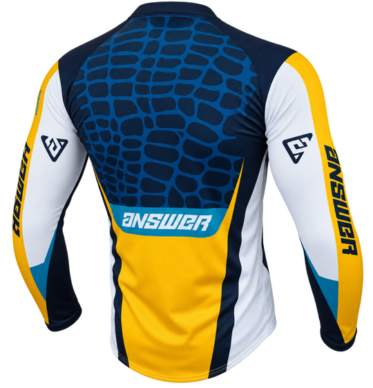 Answer Syncron Raceday Jersey Yellow/Navy/Cyan/White