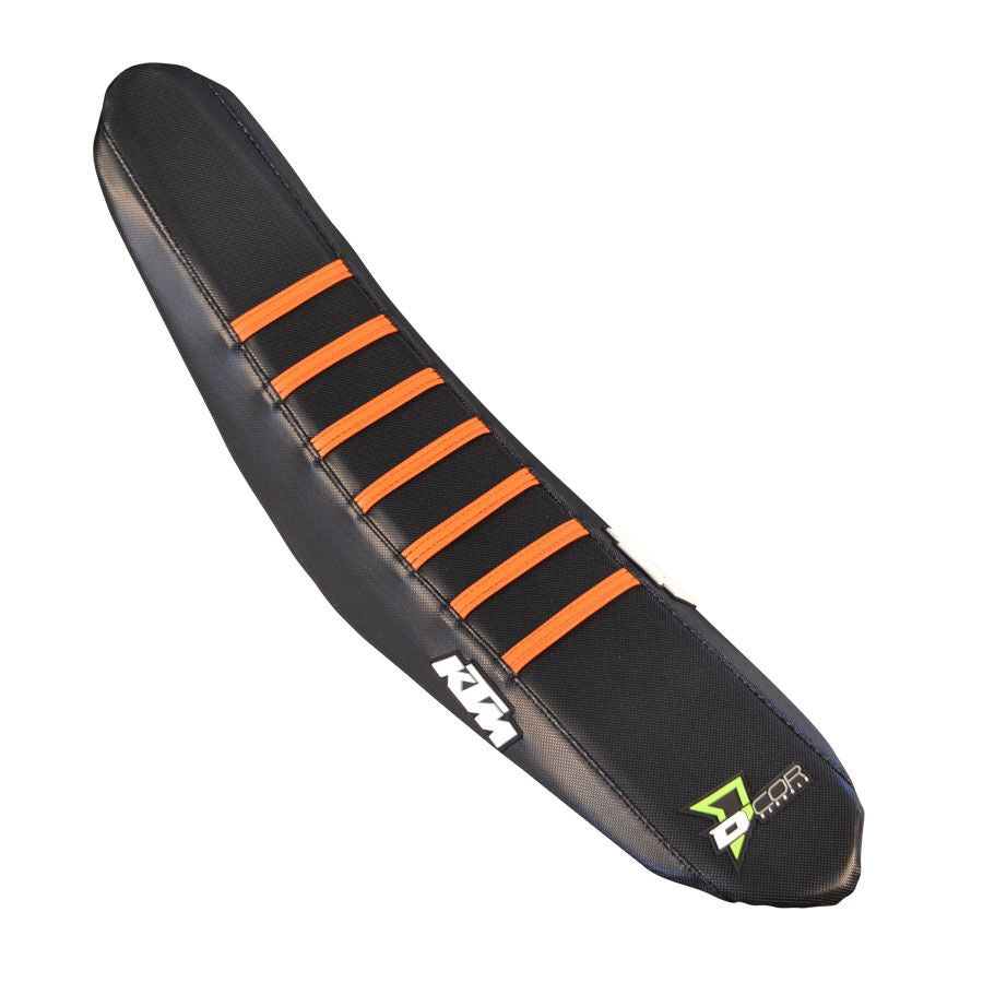 D-Cor Seat Cover Black Orange Ribs KTM SX/F 125-450 (30-30-301)