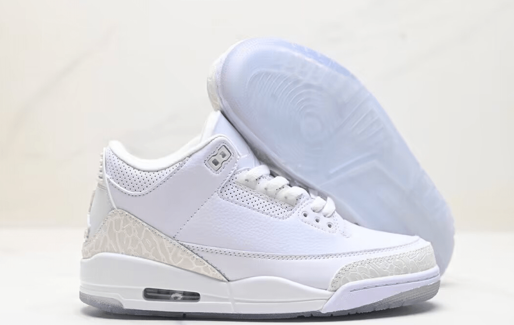 Air Jordan 3 Retro "Pure White" 398614 - 111 – Triple White (2018) - Dune Goons