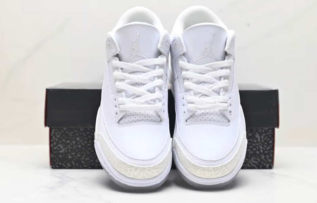 Air Jordan 3 Retro "Pure White" 398614 - 111 – Triple White (2018) - Dune Goons
