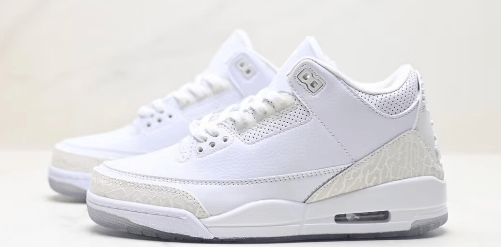 Air Jordan 3 Retro "Pure White" 398614 - 111 – Triple White (2018) - Dune Goons