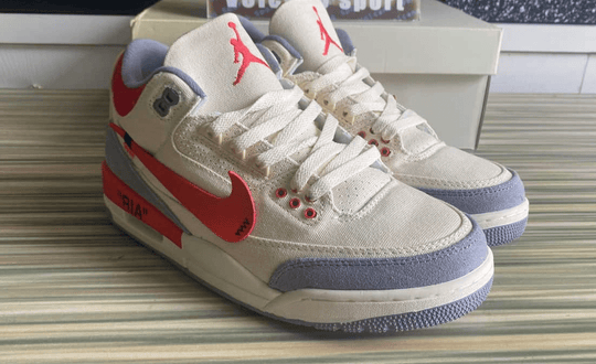 Air Jordan 3 x Off - White "UNC" DH7139 - 100 – Sail/University Blue - Dune Goons