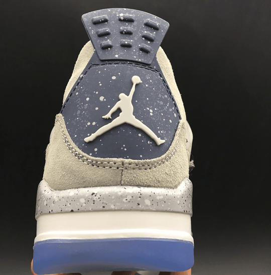 Air Jordan 4 Retro "Georgetown Hoyas" - Grey Suede / Navy / Ice Blue - Dune Goons