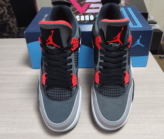 Air Jordan 4 Retro Infrared DH6927 - 061 – Grey Black Red - Dune Goons