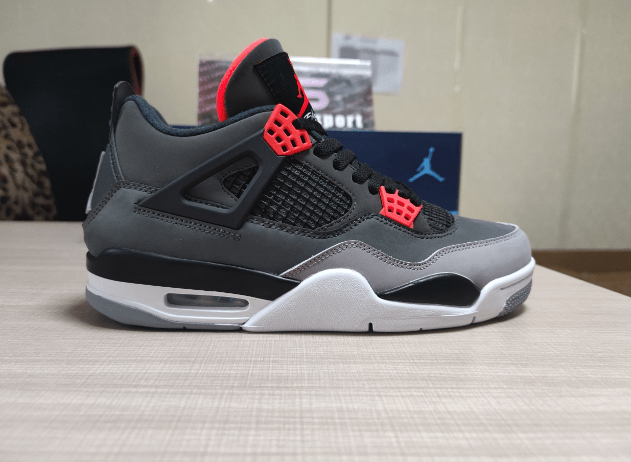 Air Jordan 4 Retro Infrared DH6927 - 061 – Grey Black Red - Dune Goons