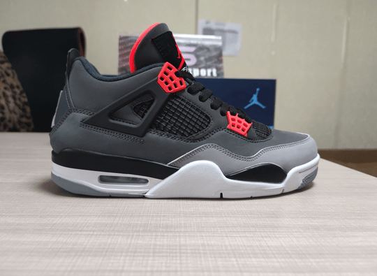 Air Jordan 4 Retro Infrared DH6927 - 061 – Grey Black Red - Dune Goons
