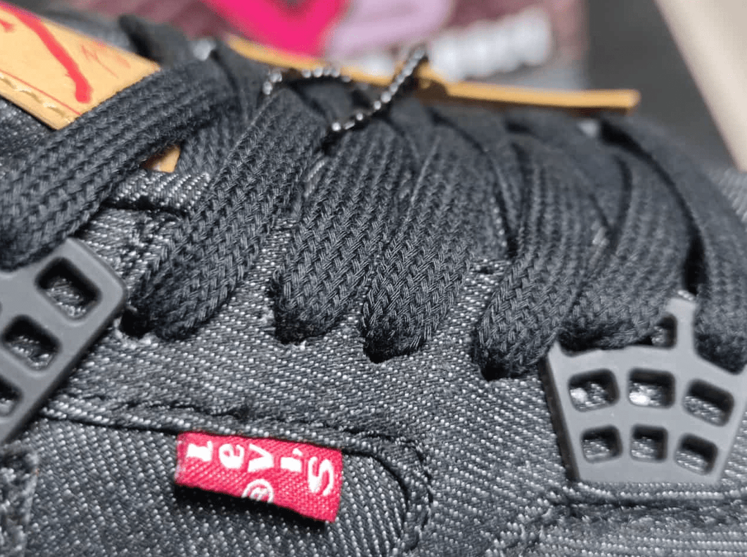 Air Jordan 4 Retro Levi's "Black Denim" AO2571 - 001 - Gum Sole - Dune Goons