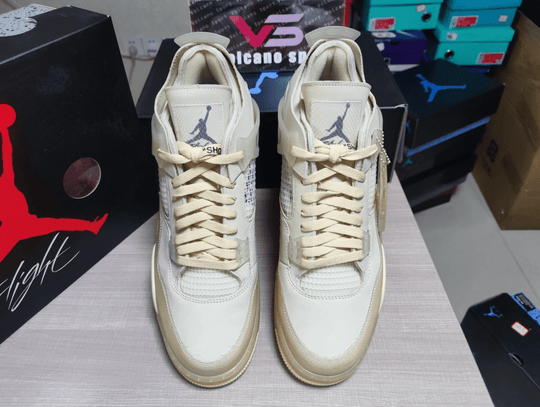 Air Jordan 4 Retro Off - White "Sail" CV9388 - 100 - Dune Goons