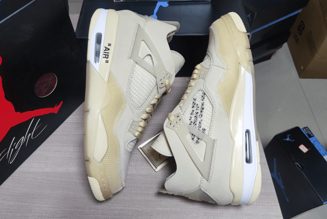Air Jordan 4 Retro Off - White "Sail" CV9388 - 100 - Dune Goons