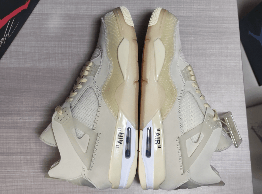 Air Jordan 4 Retro Off - White "Sail" CV9388 - 100 - Dune Goons