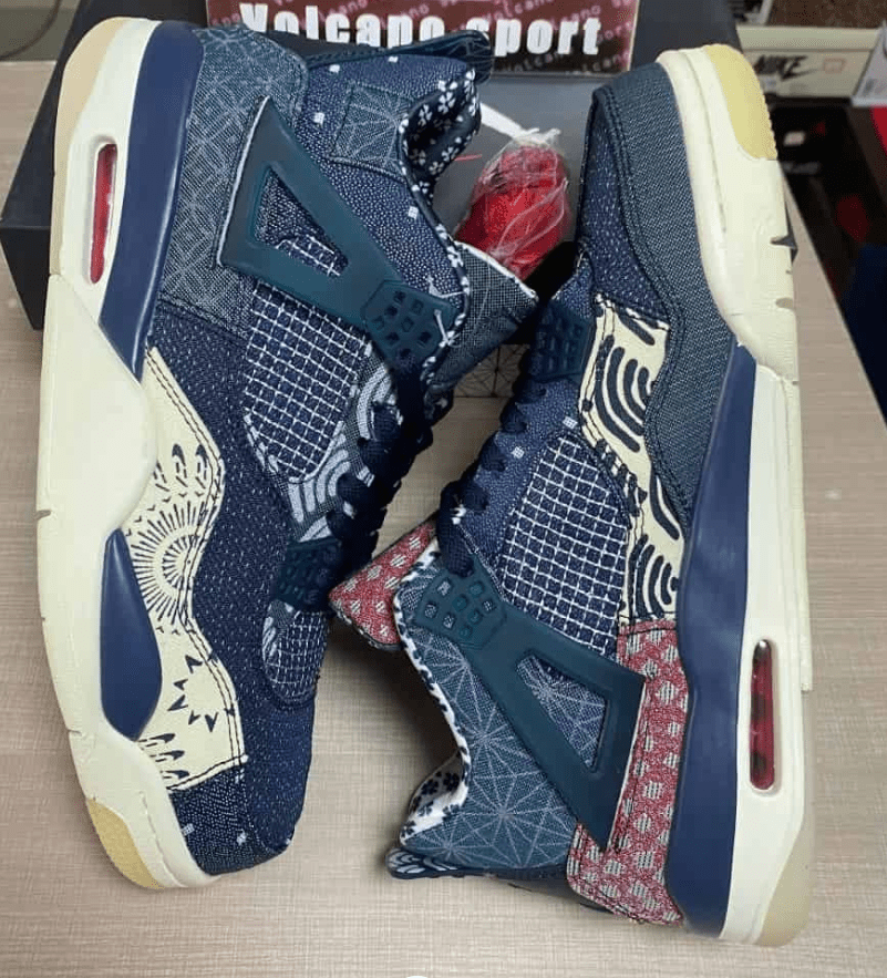 Air Jordan 4 Retro SE "Sashiko" Deep Ocean CW0898 - 400 – Japanese Craft Edition - Dune Goons