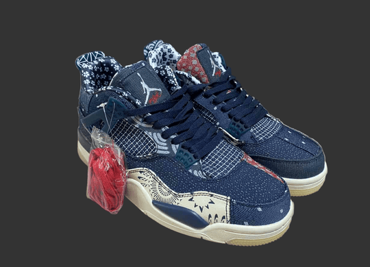 Air Jordan 4 Retro SE "Sashiko" Deep Ocean CW0898 - 400 – Japanese Craft Edition - Dune Goons