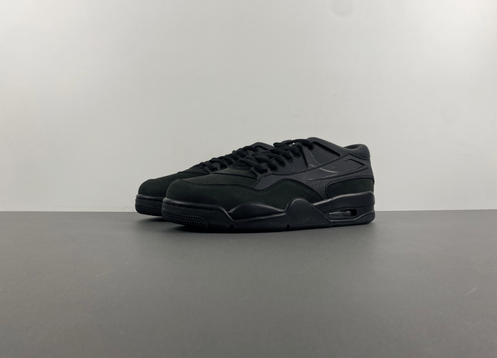 Air Jordan 4 RM "Black Cat" FQ7939 - 004 – Men's All - Black Stealth Drop - Dune Goons
