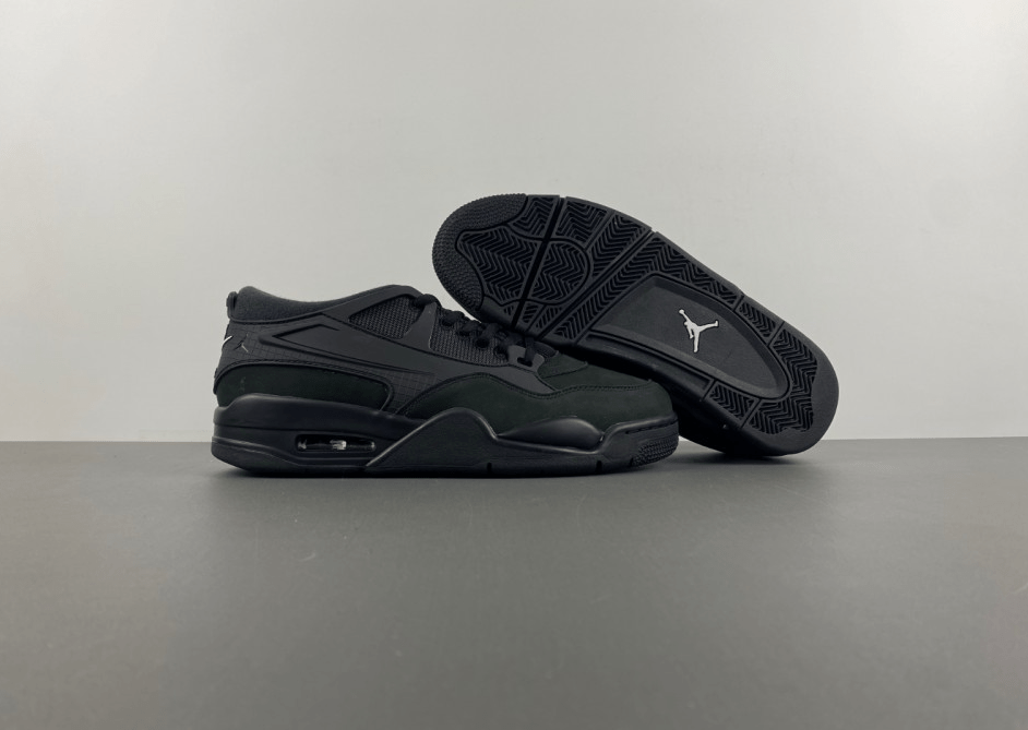 Air Jordan 4 RM "Black Cat" FQ7939 - 004 – Men's All - Black Stealth Drop - Dune Goons