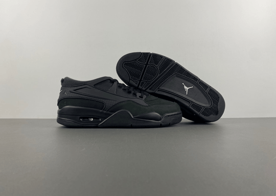 Air Jordan 4 RM "Black Cat" FQ7939 - 004 – Men's All - Black Stealth Drop - Dune Goons