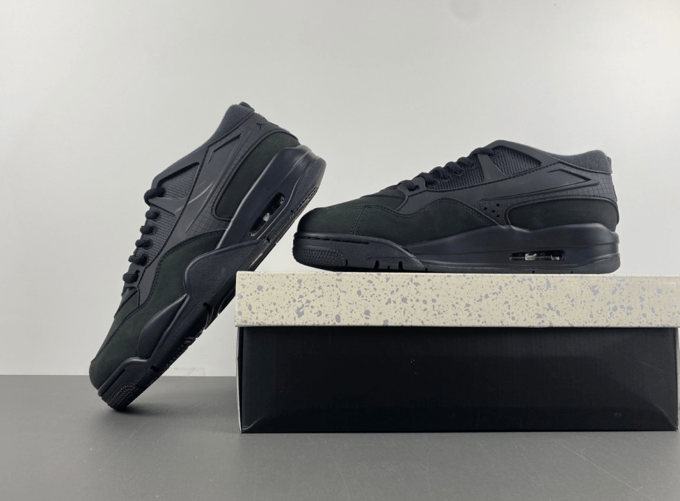 Air Jordan 4 RM "Black Cat" FQ7939 - 004 – Men's All - Black Stealth Drop - Dune Goons