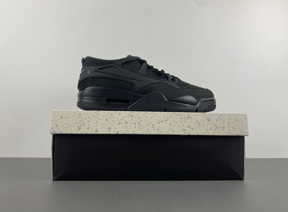 Air Jordan 4 RM "Black Cat" FQ7939 - 004 – Men's All - Black Stealth Drop - Dune Goons
