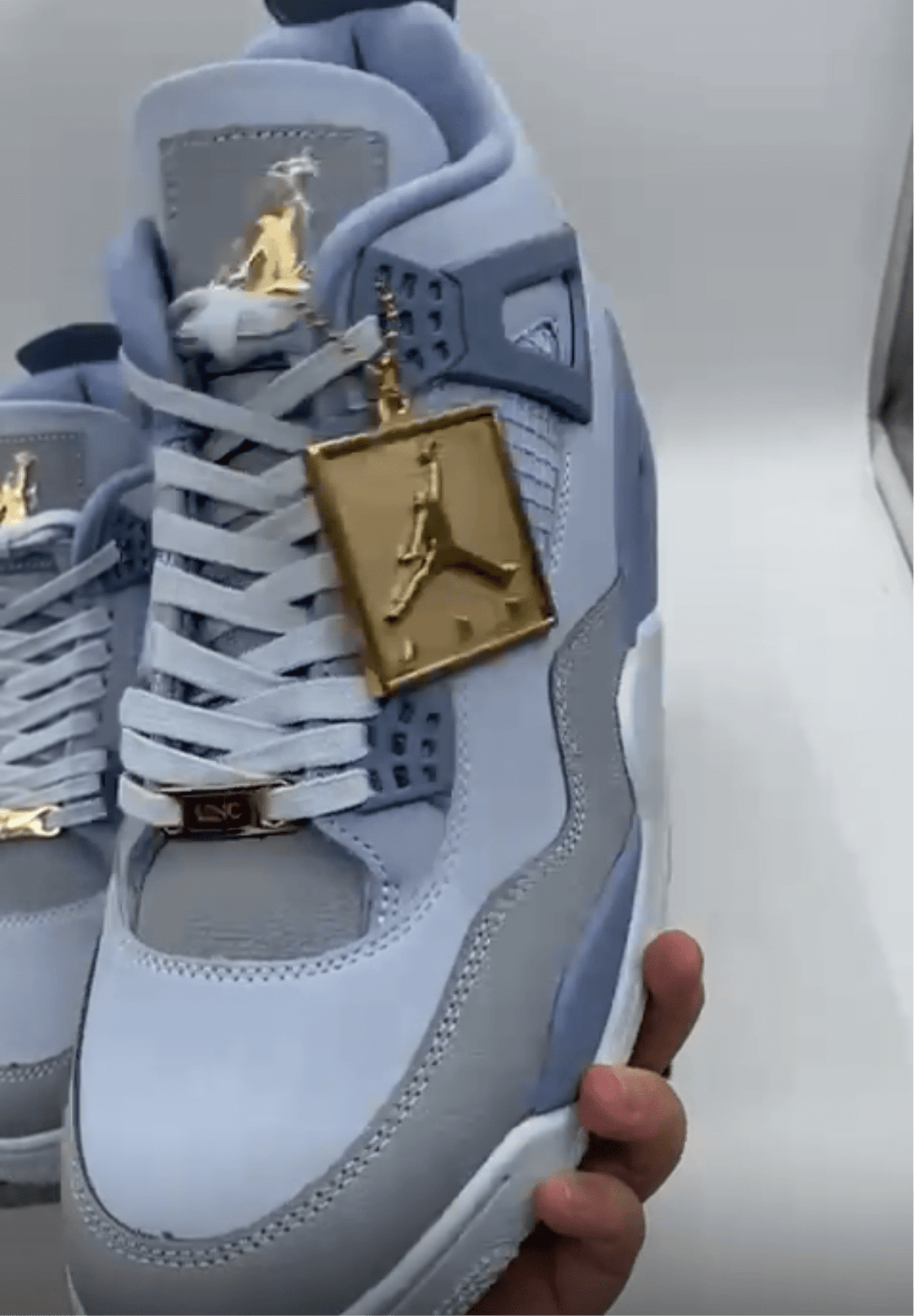 Air Jordan 4 UNC Tar Heels PE – Factory Sourced (Nike Supplier) - Dune Goons