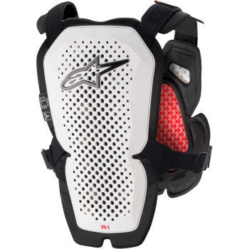 Alpinestars A - 1 Pro Chest Guard – White/Black/Red – M/L & XL/2XL - Dune Goons