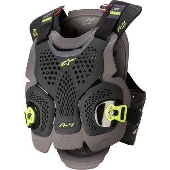 Alpinestars A - 4 Max Chest Guard – Black/Yellow – Adult Sizes - Dune Goons