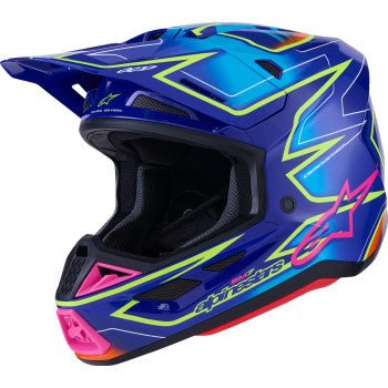 Alpinestars SM7 Cast Helmet – Blue/Pink/Yellow Fluo XS–XXL - Dune Goons