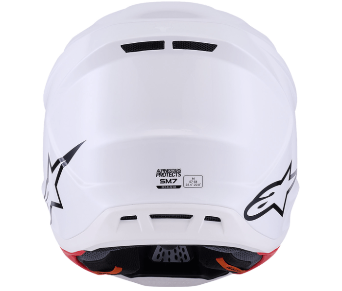 Alpinestars SM7 Helmet – Solid Gloss White Off - Road MX XS - 2XL - Dune Goons