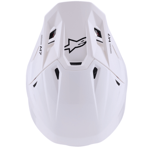 Alpinestars SM7 Helmet – Solid Gloss White Off - Road MX XS - 2XL - Dune Goons