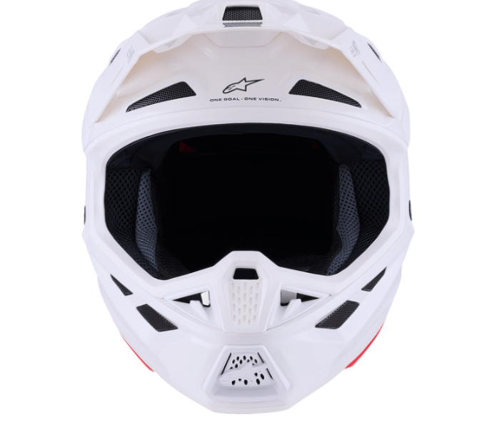 Alpinestars SM7 Helmet – Solid Gloss White Off - Road MX XS - 2XL - Dune Goons