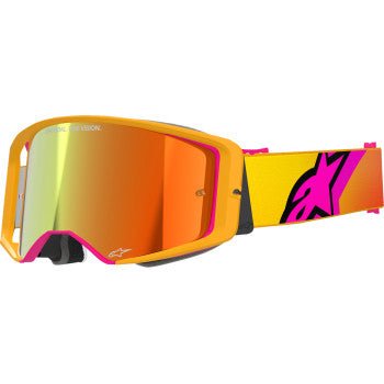 Alpinestars Supertech Goggles Fluo Yellow Red Mirror | Corp ABS Vision - Dune Goons