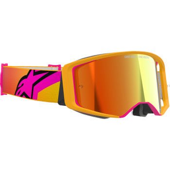 Alpinestars Supertech Goggles Fluo Yellow Red Mirror | Corp ABS Vision - Dune Goons