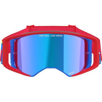 Alpinestars Supertech Goggles Red/Blue Blue Mirror | Corp ABS Vision - Dune Goons