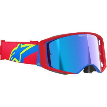 Alpinestars Supertech Goggles Red/Blue Blue Mirror | Corp ABS Vision - Dune Goons