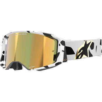 Alpinestars Supertech Goggles White/Gold Mirror | Corp ABS Vision - Dune Goons
