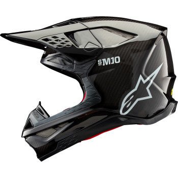 ALPINESTARS Supertech M10 Solid MIPS® Helmet Gloss Black Carbon - Dune Goons