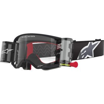 Alpinestars Supertech Roll - Off Goggles Black Gray Clear Lens - Dune Goons