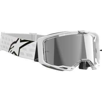 Alpinestars Vision 8 Corp Goggles White Silver Mirror Lens - Dune Goons
