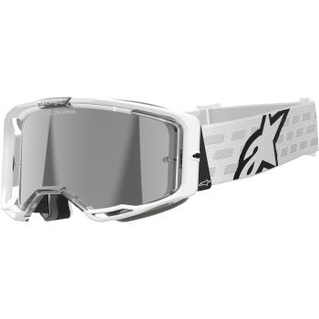 Alpinestars Vision 8 Corp Goggles White Silver Mirror Lens - Dune Goons