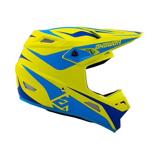 Answer AR1 Mototown Helmet Matte Hyper Acid/Cyan/Dark Blue