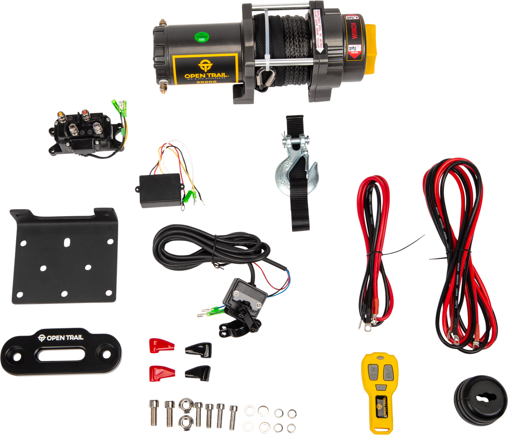 Open Trail 3500 lb Winch - Synthetic Rope