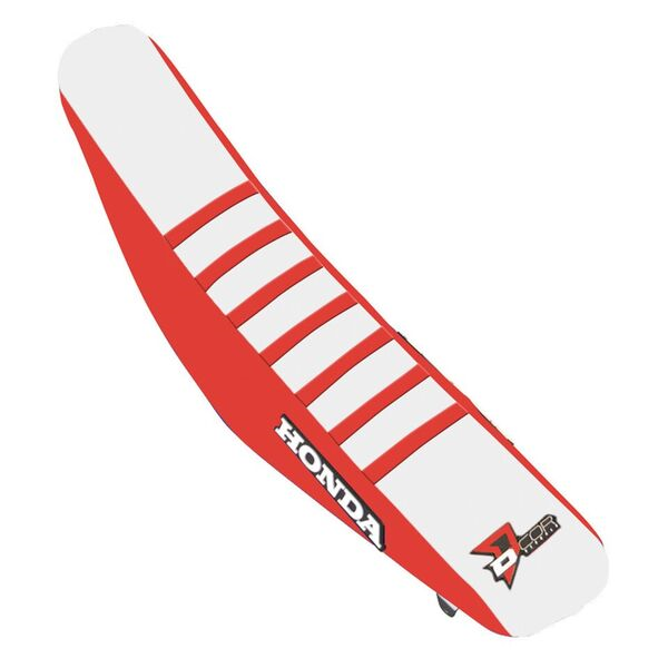 D-Cor Seat Cover Cover Red/White Red Ribs CRF250/450 (30-10-474)