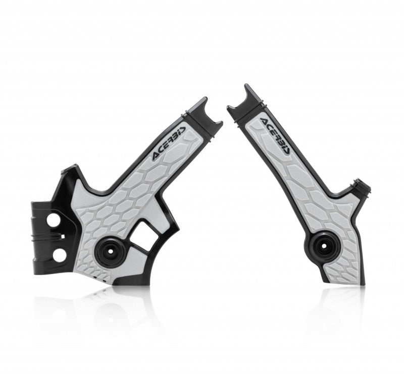 Acerbis X-Grip Frame Guards - 96+ Suzuki DR650 - Black/Gray