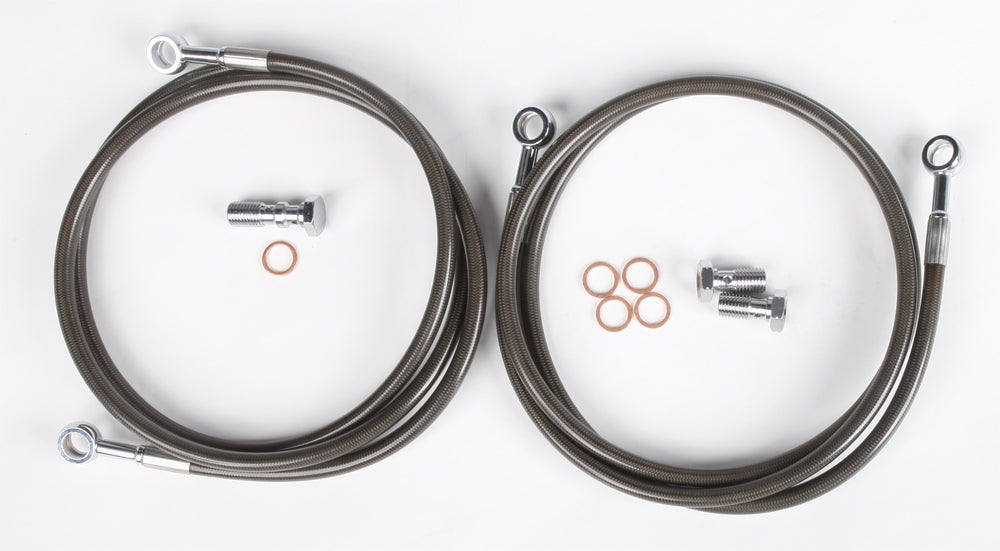 Streamline Front Brake Line Kit 2-Line Smoke +2 in